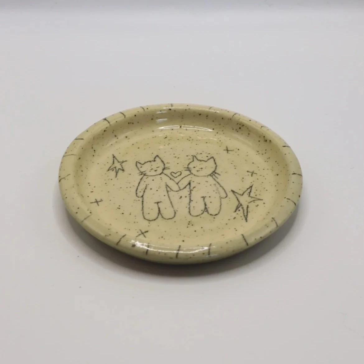 Cat Lover ceramic trinket dish