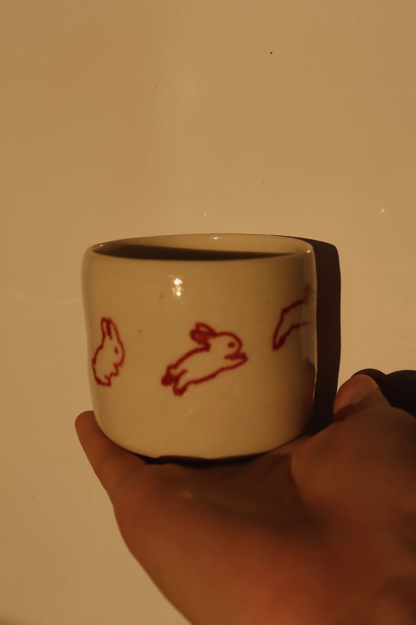 coffee cup - running bunny side view