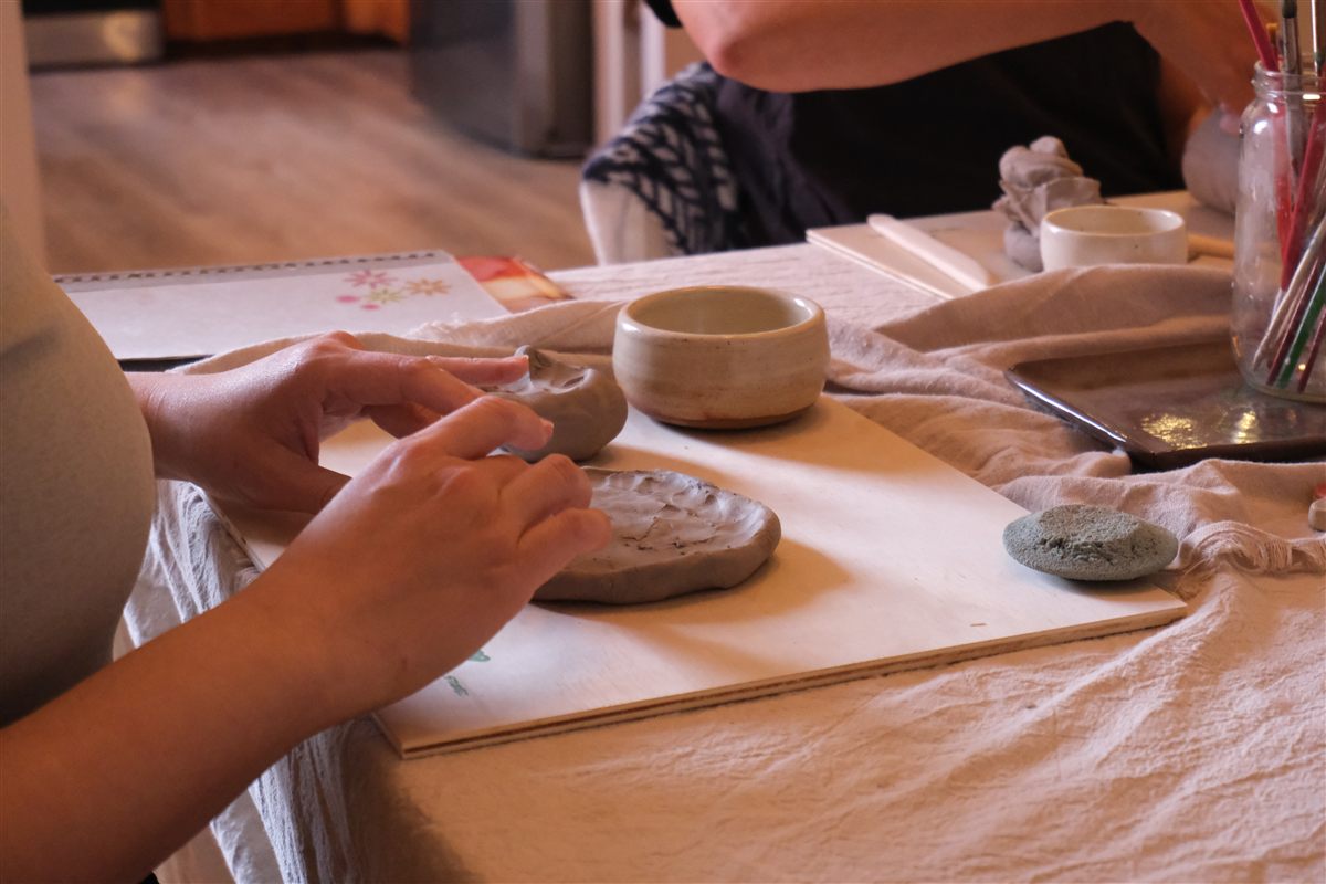 Handbuilding pottery session at SAH Studio